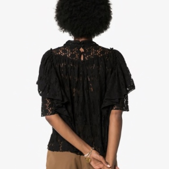 Isabel Marant étoile black lace top perfect French design size 38 (US size 6-8) - Picture 3 of 12